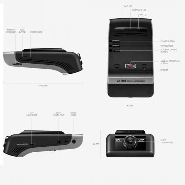 Thinkware auto kamera za snimanje vožnji U1000 - Slika 3