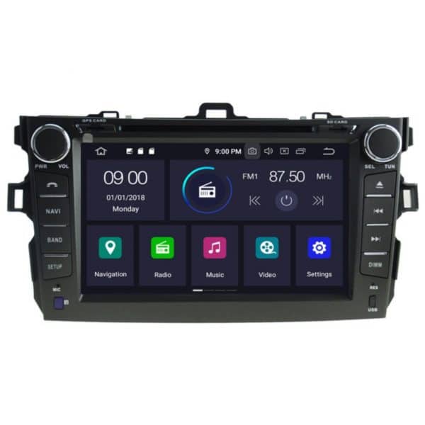 TOYOTA Corolla (2007 - 2012) Android - Multimedija - Navigacija 8″ WT-RVT5749