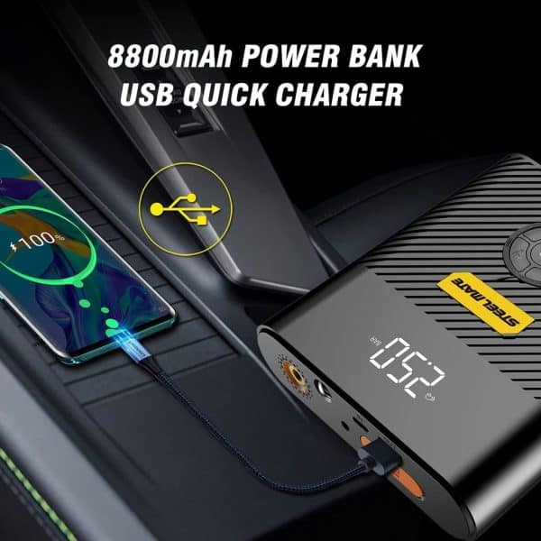 Prijenosna zračna Pumpa + Jump starter 8800mAh TI SP1 - Slika 3