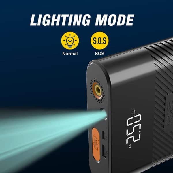 Prijenosna zračna Pumpa + Jump starter 8800mAh TI SP1 - Slika 4