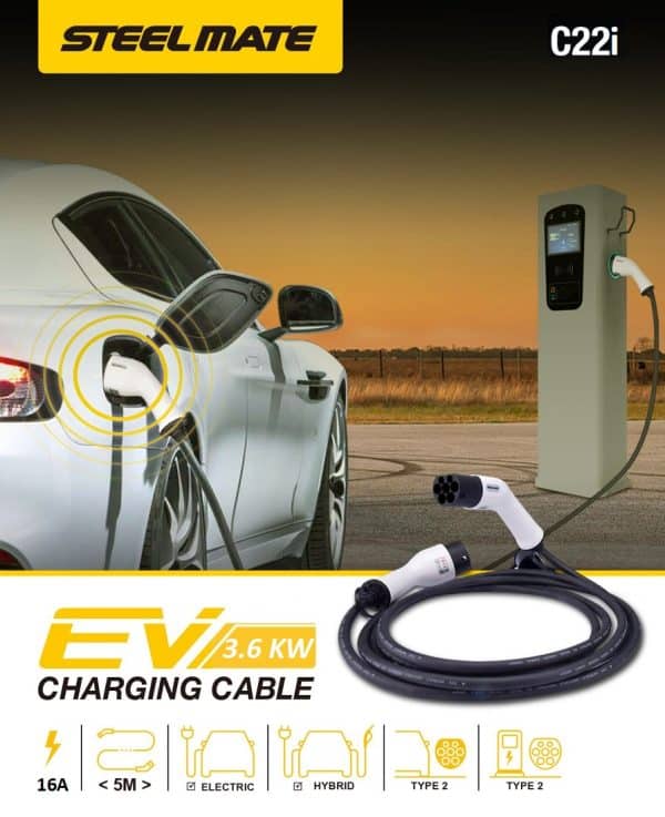Type-2 kabel za punjenje e-vozila, 1-fazni, 16A/250V, 3,6kW, 5met, C22i - Slika 6