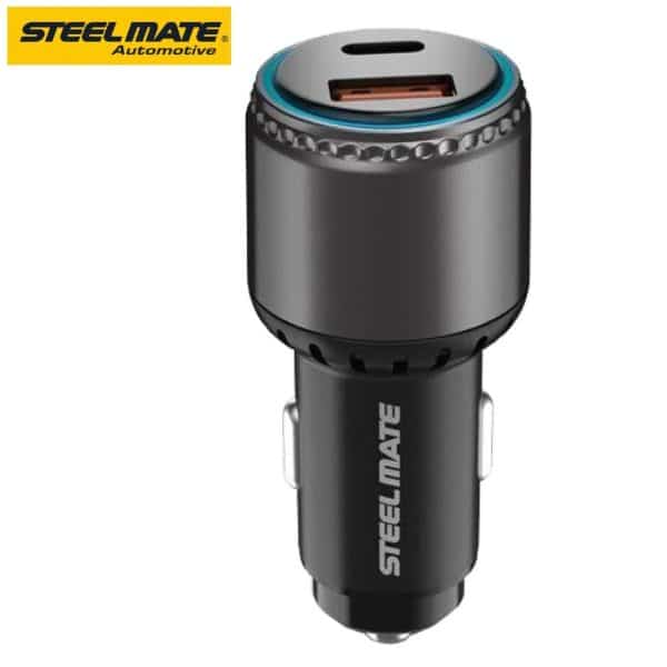 Auto punjač ,USB-C + USB-A, 63W, UC63M