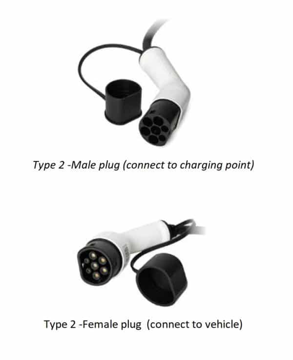 Type-2 kabel za punjenje e-vozila, 1-fazni, 16A/250V, 3,6kW, 5met, C22i - Slika 5