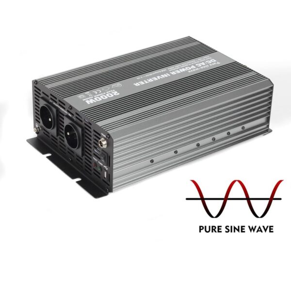 Pretvarač napona 12V na 230V, USB, 2000W CAR2000-S